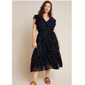 Anthropologie Maeve Shimmer Midi Dress  - size 2x